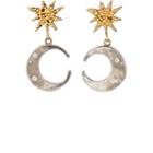 Judy Geib Women's Sun & Moon Double-drop Earrings-gold