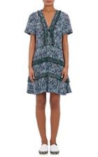 Proenza Schouler Women's Abstract-print Silk Georgette Ruffle Dress