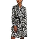 Derek Lam Women's Poppy-pattern Silk Jacquard Shirtdress - Black Multi