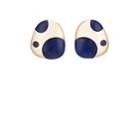 Retrouvai Women's Mushroom Stud Earrings - Blue