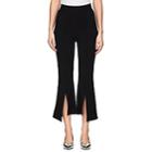 Stella Mccartney Women's Compact Knit Asymmetric Crop Pants-black