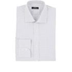 Fairfax Men's Grid-pattern Cotton Poplin Dress Shirt-light Gray