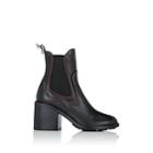 Fabrizio Viti Women's Leather Chelsea Boots-black