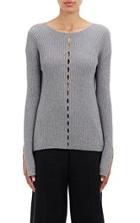 Alexander Wang Cutout Ribbed Sweater-grey