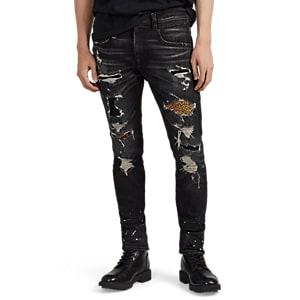 R13 Men's Boy Distressed Skinny Jeans - Black