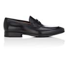 Salvatore Ferragamo Men's Bound Leather Penny Loafers-black