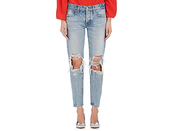 Moussy Women's May Distressed Crop Jeans