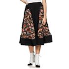 Comme Des Garons Women's Floral Crepe Full Skirt-black
