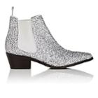 Barneys New York Women's Glitter Chelsea Boots-silver