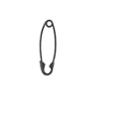 Loren Stewart Men's Safety Pin Earring - Black