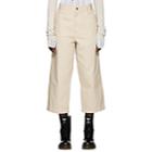Marc Jacobs Women's Striped Cotton Crop Pants - White Pat.
