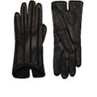 Barneys New York Women's Whipstitched Leather Gloves-black
