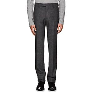 Calvin Klein 205w39nyc Men's Striped Plaid Wool Trousers-dark Gray