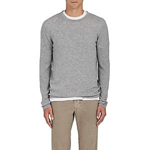 Barneys New York Men's Fine-gauge Knit Cashmere Sweater-gray