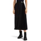 Prada Women's Belted Pleated-side Skirt - Black
