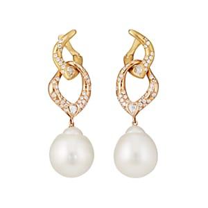 Samira 13 Women's Pearl & Diamond Drop Earrings - Pearl