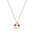 Lodagold Women's Smiley-face Pendant Necklace - Gold