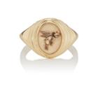 Retrouvai Women's Tiered Fantasy Signet Ring - Gold