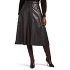 Nili Lotan Women's Lila Leather Midi-skirt - Brown