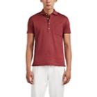 Luciano Barbera Men's Cotton-piqu Polo Shirt - Red
