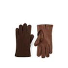 Barneys New York Men's Cashmere-lined Leather & Suede Gloves - Brown