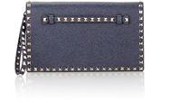 Valentino Rockstud Flap Clutch-blue