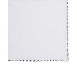 Simonnot Godard Men's Linen Handkerchief-white
