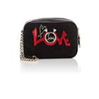 Christian Louboutin Women's Rubylou Suede & Leather Crossbody Bag-black