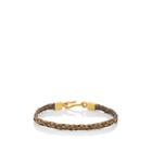 Caputo & Co Men's Braided Chain And Cord Bracelet-brown