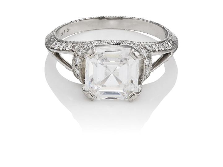 Mcteigue & Mcclelland Women's White-diamond Ribbon Ring