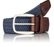 Barneys New York Woven Elasticized Belt-blue