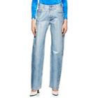 Balenciaga Women's Laminated Jeans-lt. Blue