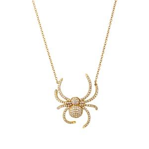 Samira 13 Women's Diamond Spider Pendant Necklace-gold