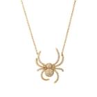 Samira 13 Women's Diamond Spider Pendant Necklace-gold