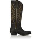 Golden Goose Women's Wish Star Distressed Leather Knee Boots-black