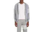 Thom Browne Men's Striped-sleeve Cashmere Zip-front Hoodie