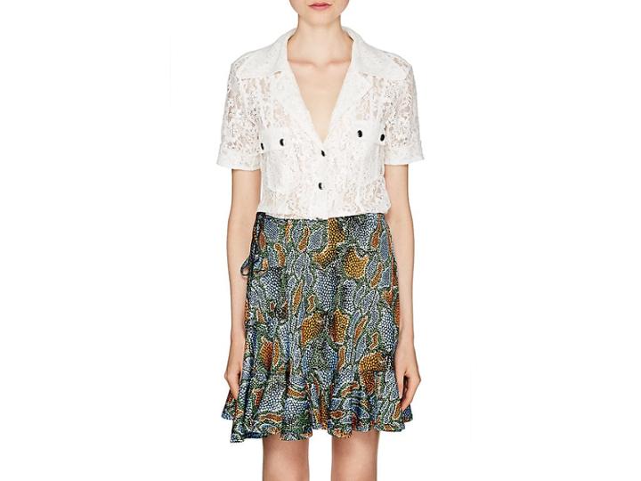 Chlo Women's Cotton-blend Lace Short-sleeve Blouse