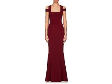 Narciso Rodriguez Women's Stretch-silk Crepe Open-back Gown