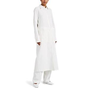 Jil Sander Women's Bird-print Linen Shirtdress - White
