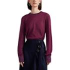 Sies Marjan Women's Pierre Metallic Knit Crop Sweater - Purple