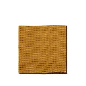 Paolo Albizzati Men's Dot-pattern Silk Pocket Square - Gold