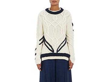 Orley Women's Contrast Braid Cable-knit Sweater