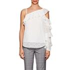 Robert Rodriguez Women's Floral-embroidered-eyelet Cotton Top-cream