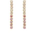 Jennifer Meyer Women's White Diamond & Pink Sapphire Bezel Tennis Earrings-pink