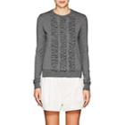 Marc Jacobs Women's Ruffled-front Wool Sweater-dark Gray