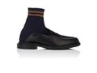 Fendi Men's Sock-inset Leather Penny Loafers