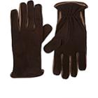 Barneys New York Men's Wool-lined Suede Gloves-brown