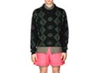Gosha Rubchinskiy Men's Geometric-pattern Cotton Polo Sweater