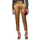 Robert Rodriguez Women's Satin Slim Crop Pants-brown