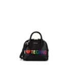 Balenciaga Women's Ville Extra-extra-small I Love Techno Leather Bowling Bag - Black